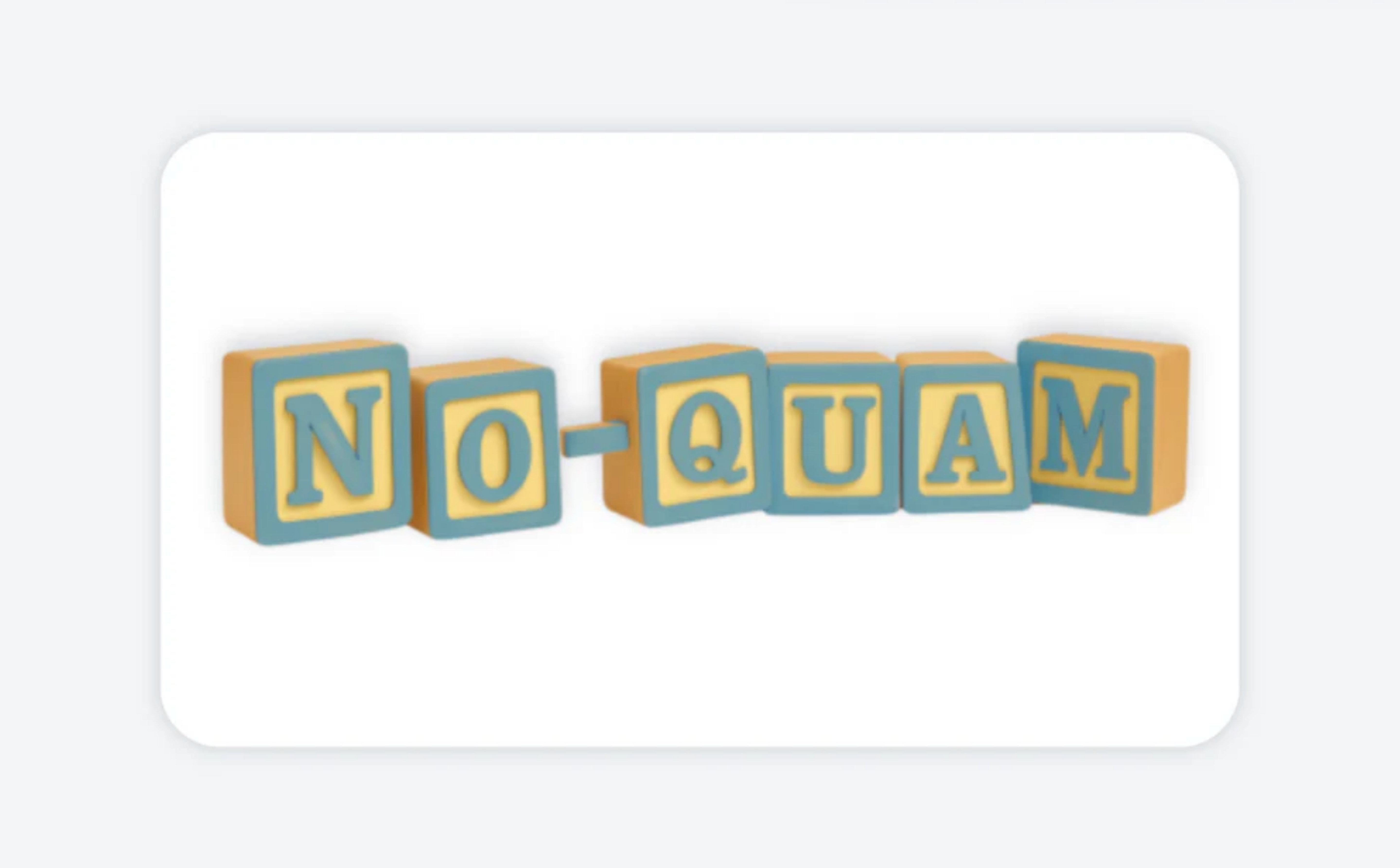 No-Quam Gift Card